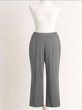 Lane Bryant Pants Sz 20 Gray Pull On Stretch Career Wide Leg Comfort Work